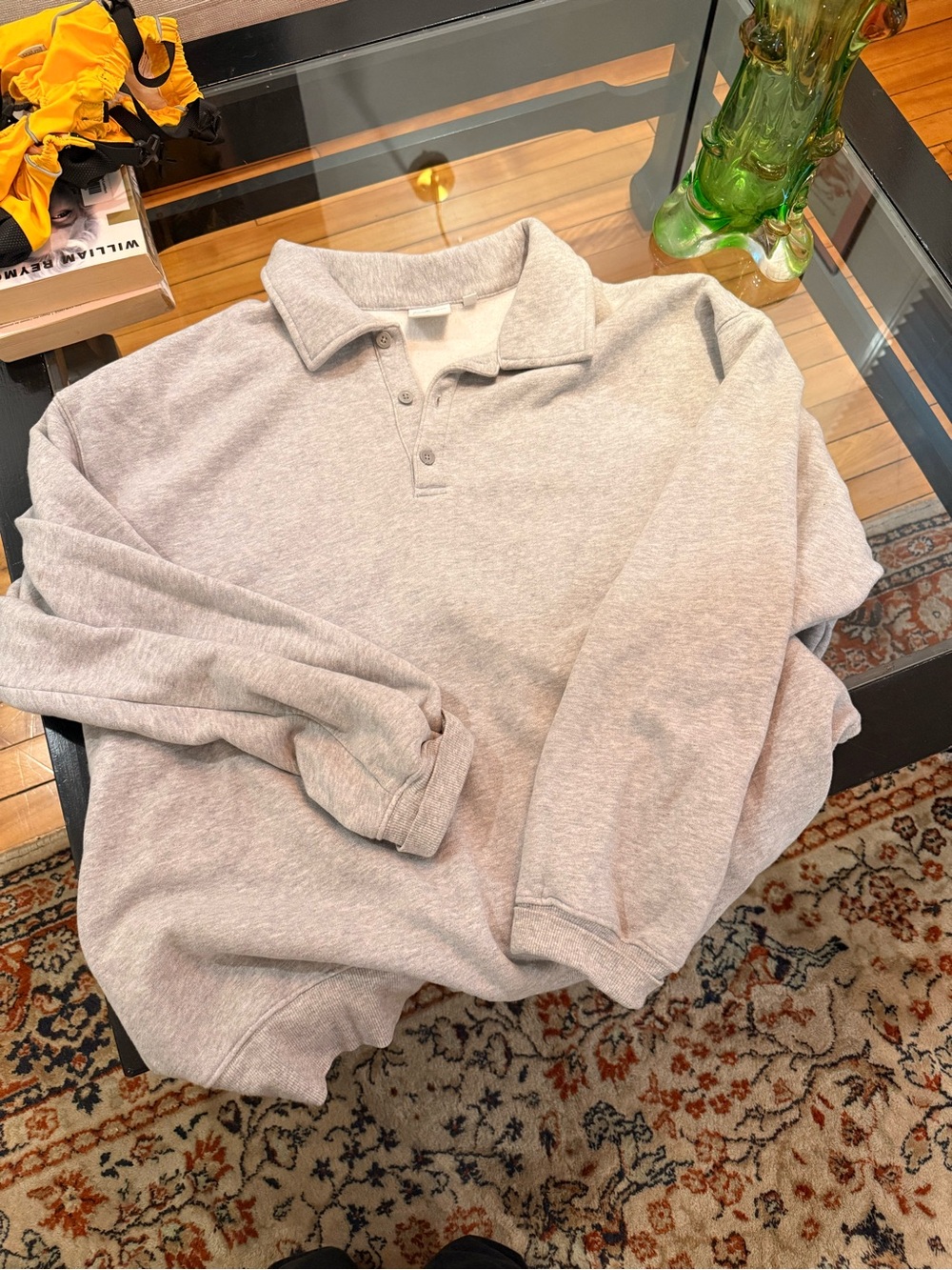 TNA grey oversized polo sweater - Picture 3 of 4